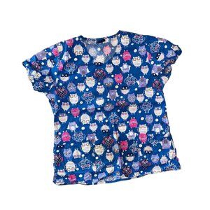 Zoe & Chloe Owl Print T-Shirt M